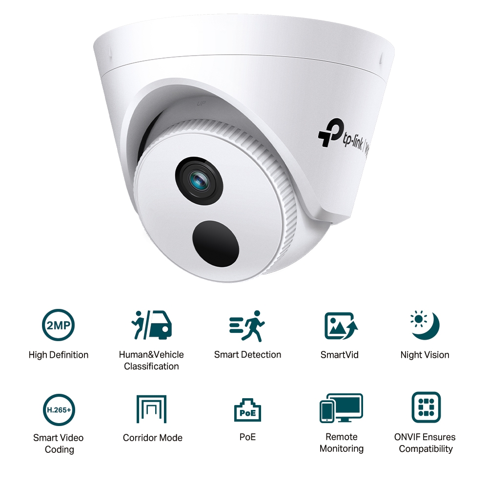 TP-Link VIGI C420I 2MP IR Turret Network Camera, 4mm
