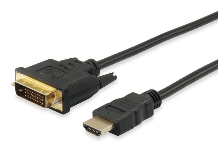 Equip HDMI to DVI-D Cable, Male to Male, Bidirectional, 2m, Black