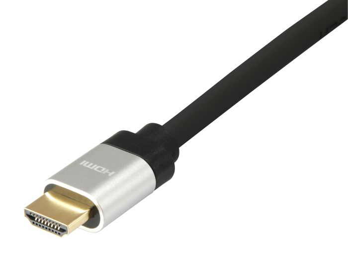 Equip HDMI 2.0 Cable, Aluminium Housing, 4K, 10m, Black