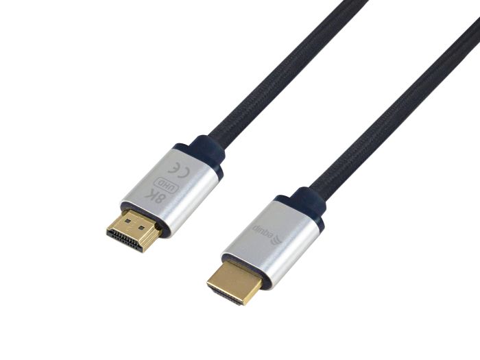 Equip HDMI 2.1 Ultra High Speed Cable, 8K 60Hz, 48Gbps, 1m, Black