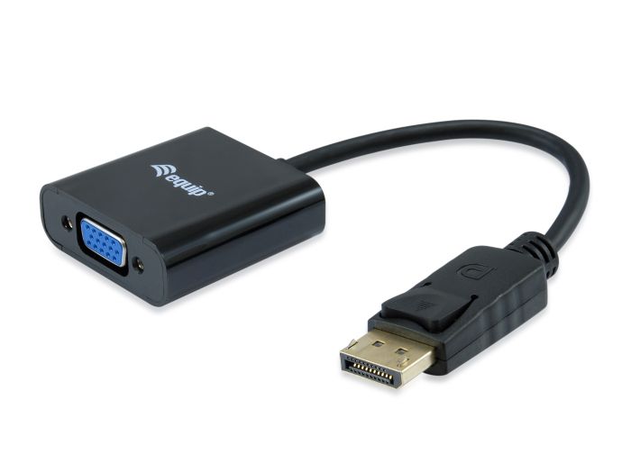 Equip DisplayPort to VGA Adapter, Male to Female, 1080p, 15cm, Black