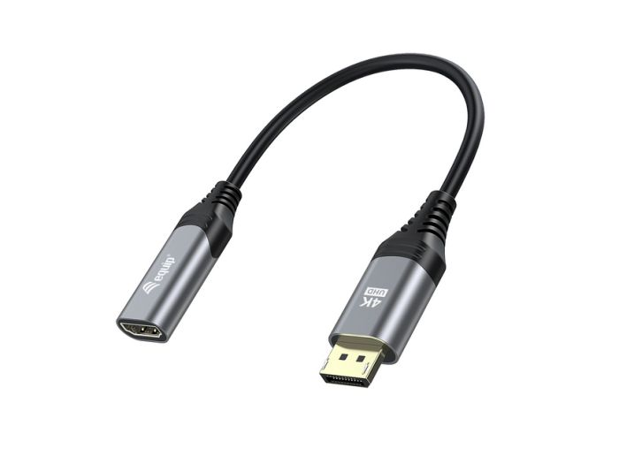 Equip DisplayPort to HDMI Active Adapter, 4K 60Hz, HDR, Silver