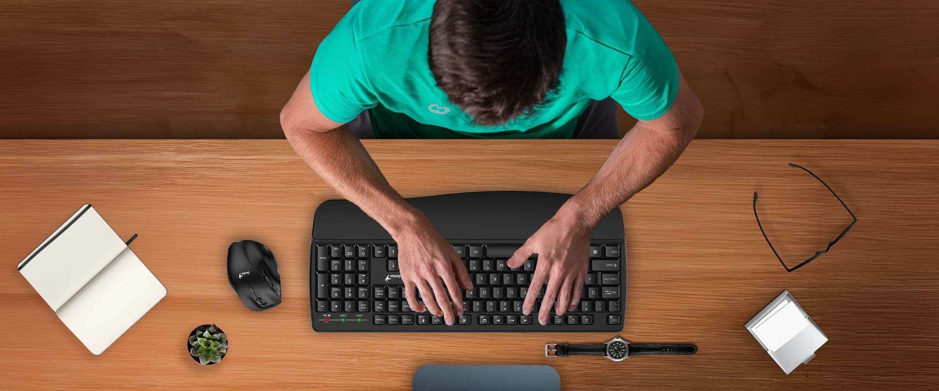Genius KB-7123 Wireless Keyboard with Palm Rest and Copilot Key