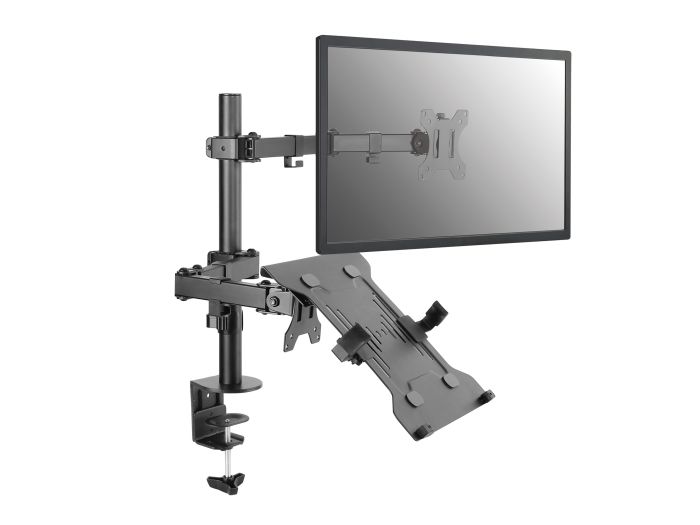Equip Dual Arm Monitor and Laptop Desk Mount, 13 to 32 Inch, Black