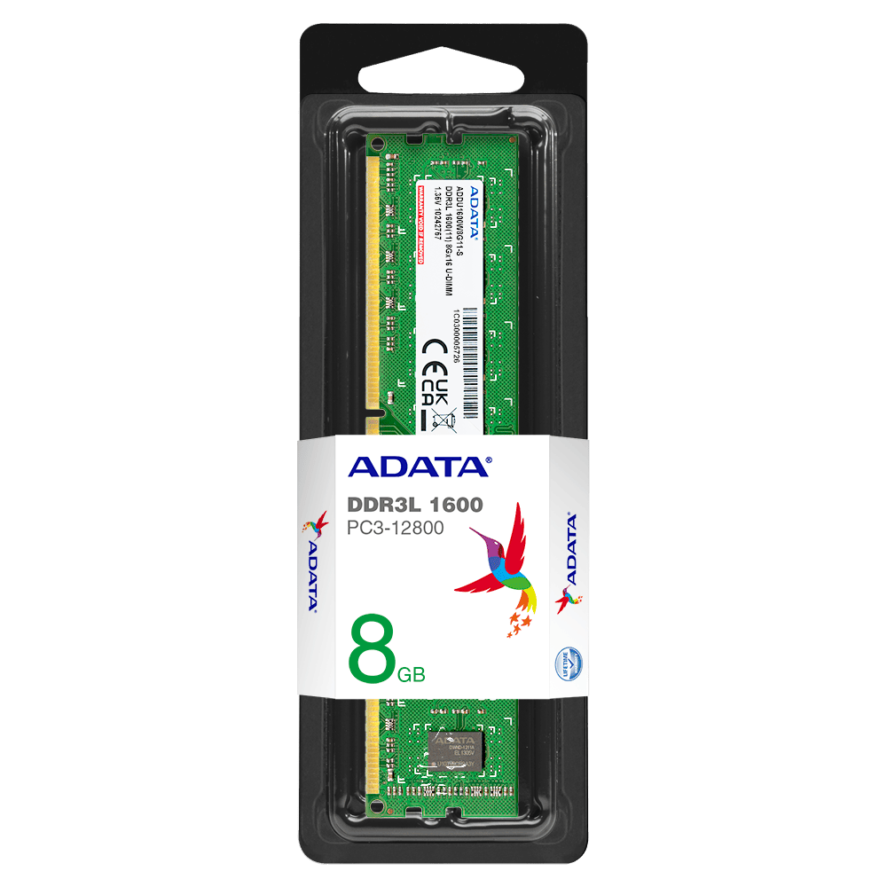ADATA 8GB Premier DDR3L 1600MHz U-DIMM Desktop Memory