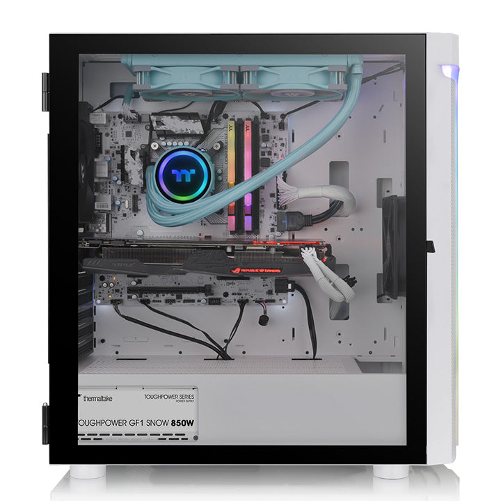 Thermaltake H590 TG Snow ARGB Mid Tower E-ATX Case White