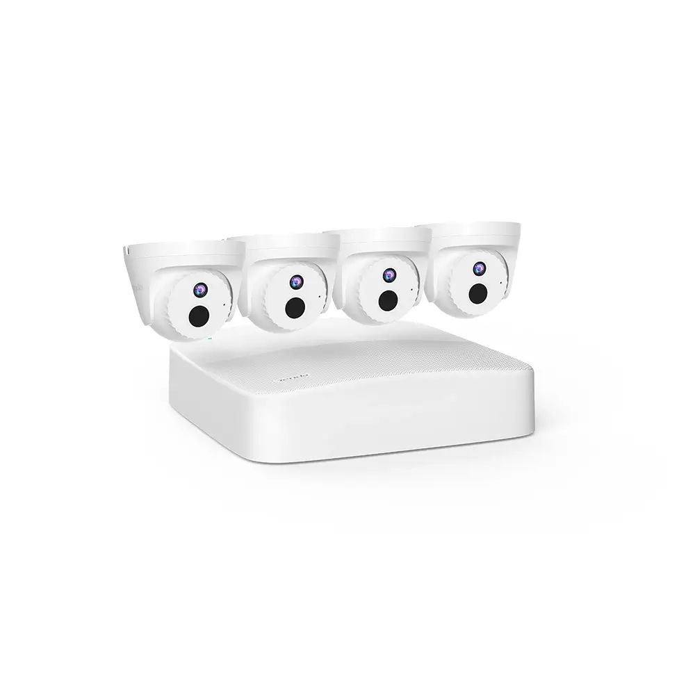 Tenda K4P-4CR 4 Channel 4MP PoE CCTV Kit with 4 Turret Cameras