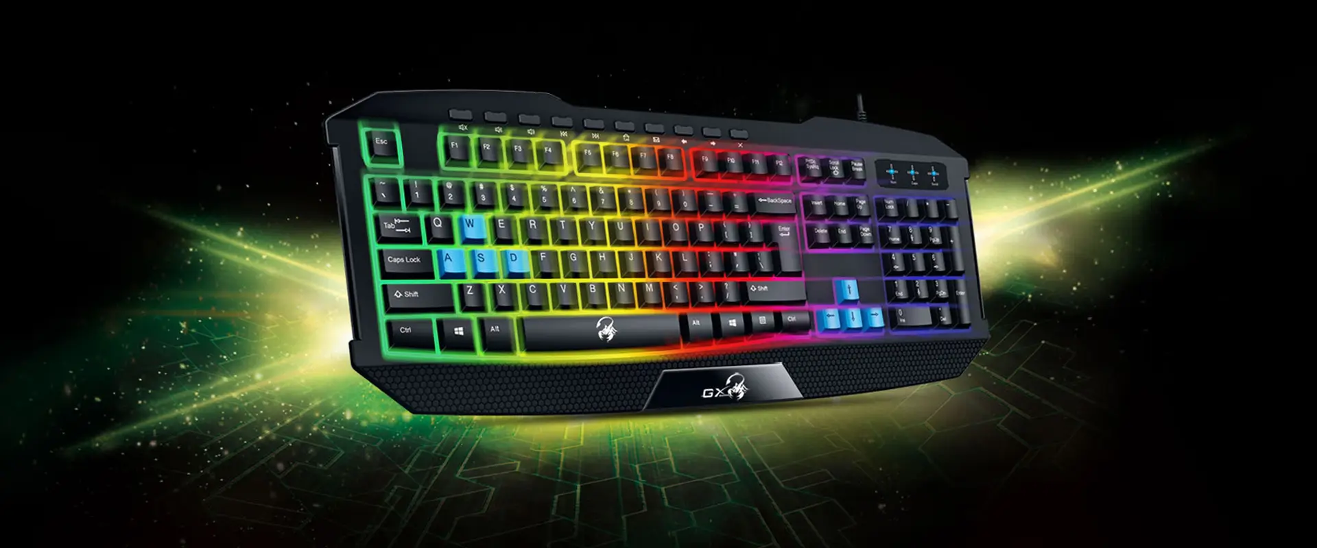 Genius GX Gaming Scorpion K215 Backlit Gaming Keyboard, Black