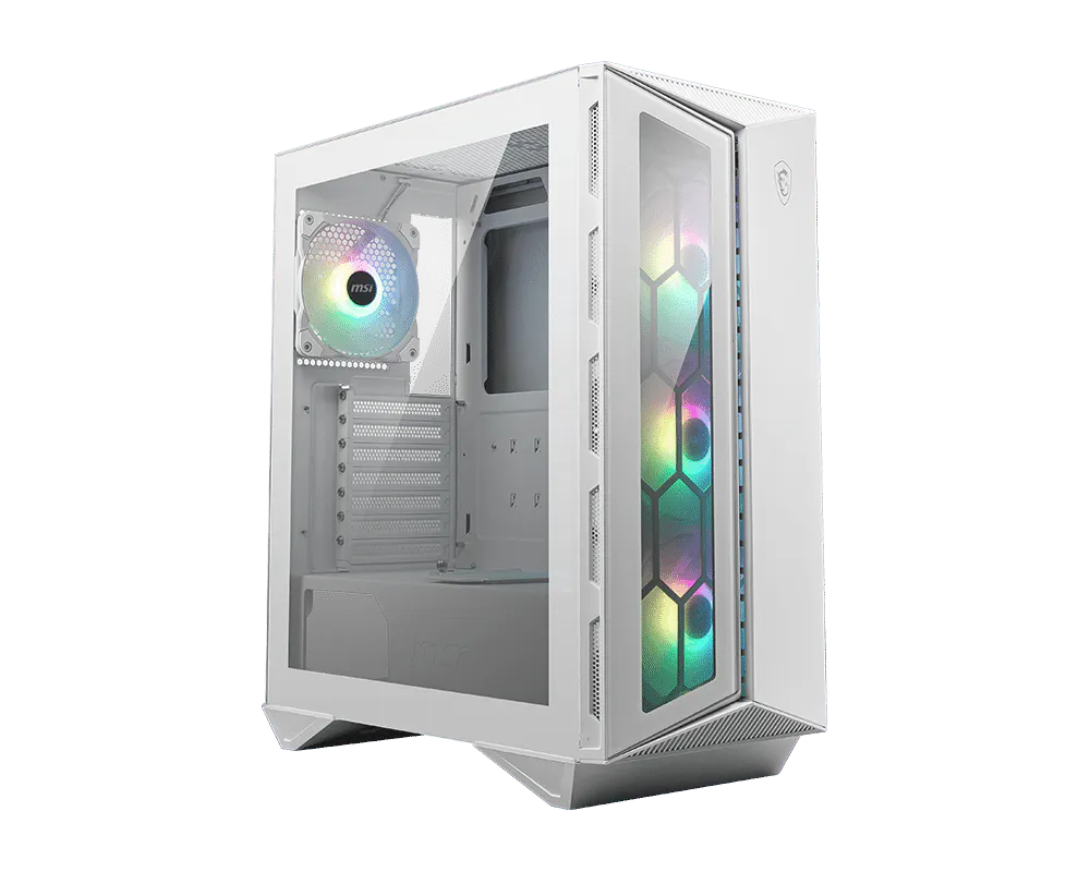 MSI MPG Gungnir 110R White Mid-Tower ATX Case with 4 ARGB Fans