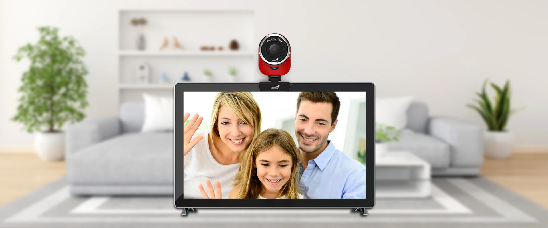 Genius QCam 6000 Full HD 1080p Webcam with Microphone, Black