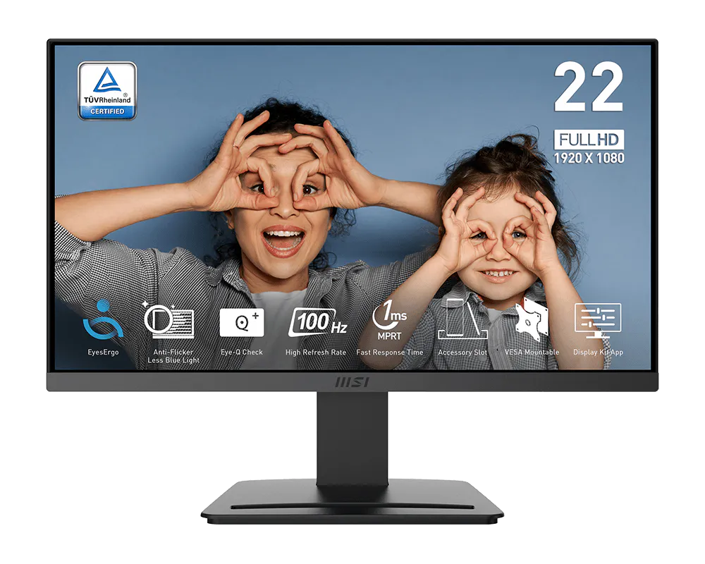 MSI PRO MP223 E2 21.5 Inch Full HD Monitor, 100 Hz