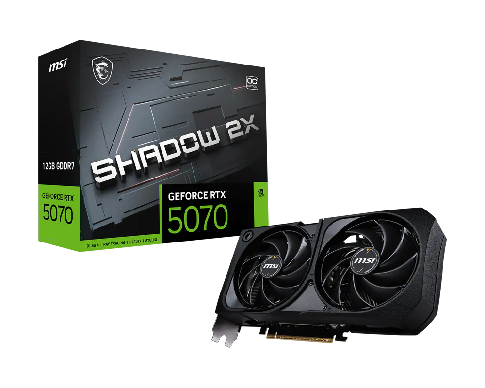 MSI GeForce RTX 5070 Shadow 2X OC 12GB GDDR7 Graphics Card