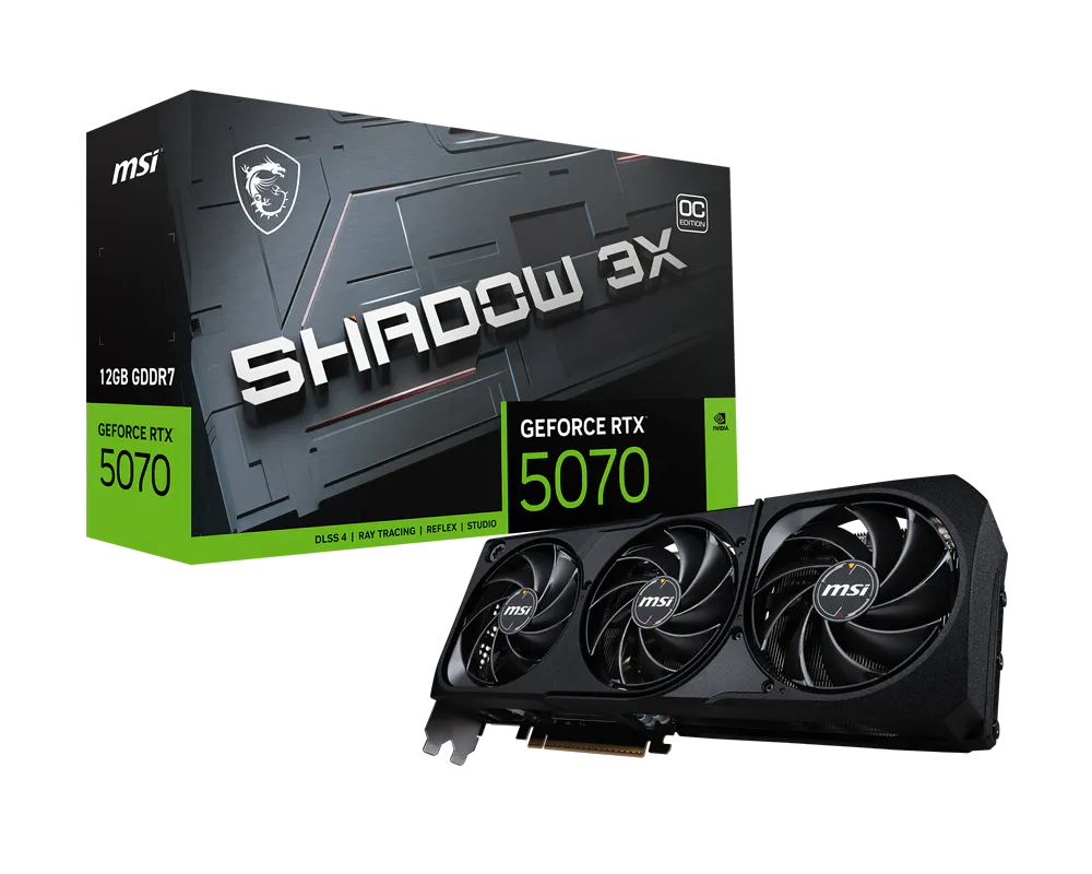 MSI GeForce RTX 5070 Shadow 3X OC 12GB GDDR7 Graphics Card