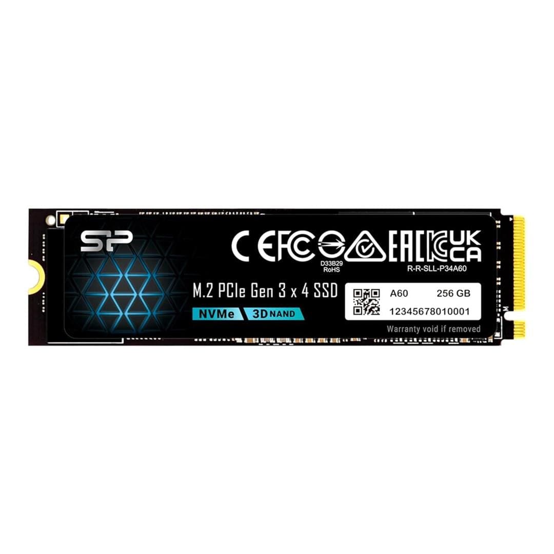Silicon Power P34A60 256GB M.2 PCIe NVMe SLC Internal SSD SP256GBP34A60M28