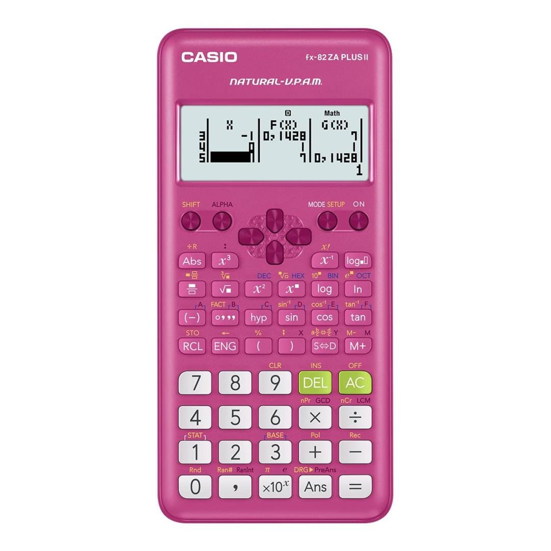 Casio fx-82ZA PLUSII Standard Scientific Calculator Pink