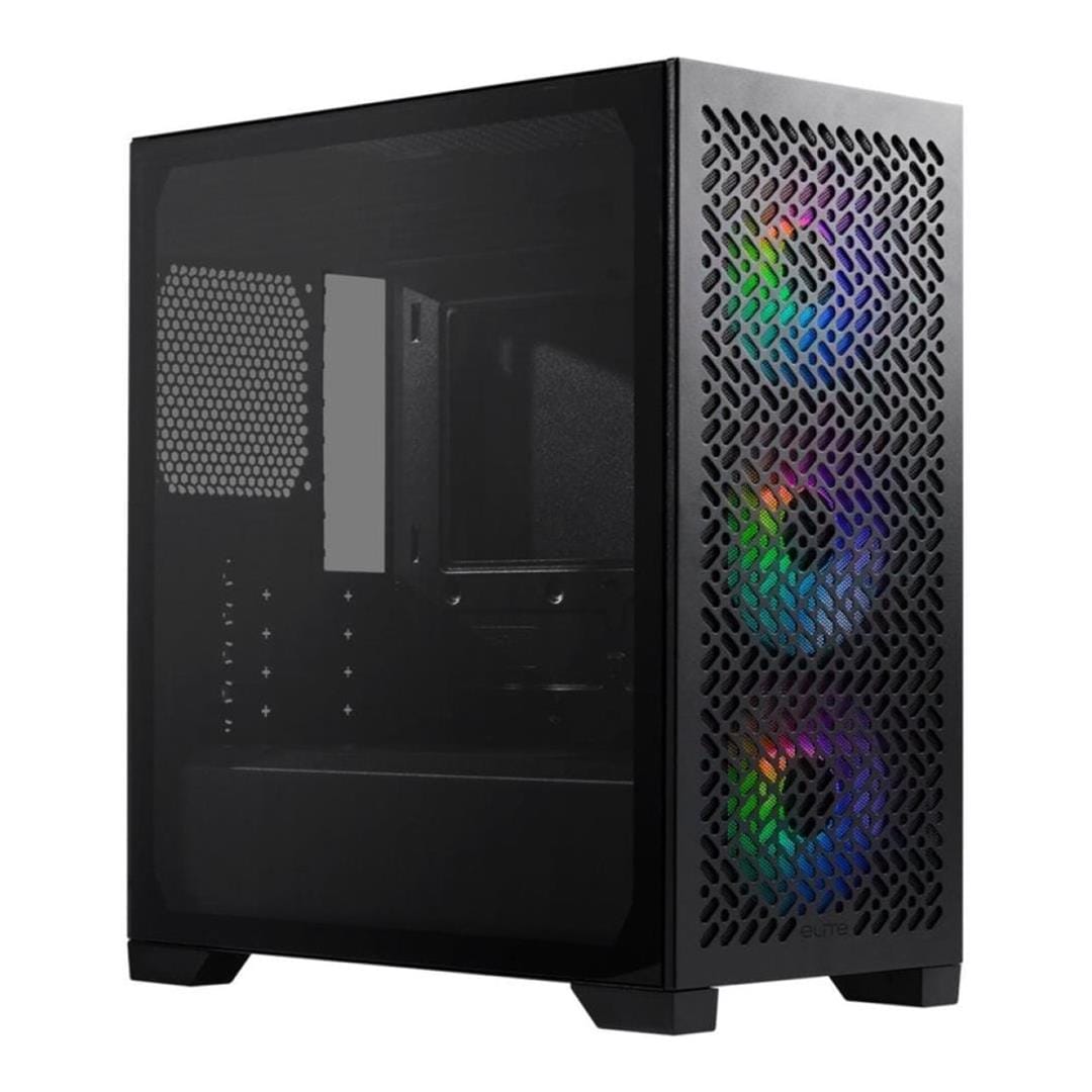 Cooler Master Elite 302 Mini Tower MicroATX PC Case Black with Elite NEX PSU E302-KGNN60-S00